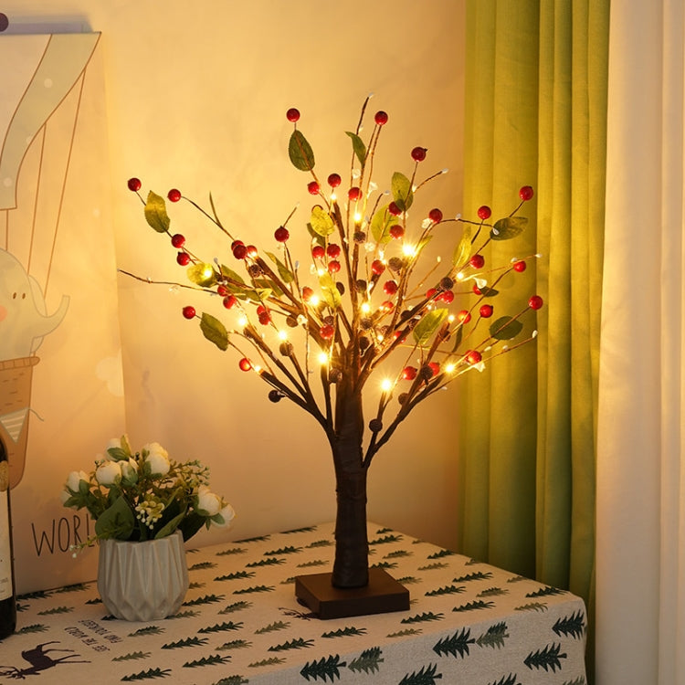 SJ-SD048 LED Home Decoration Light Christmas Lighted Tree, Style: Detachable Base Red Fruit