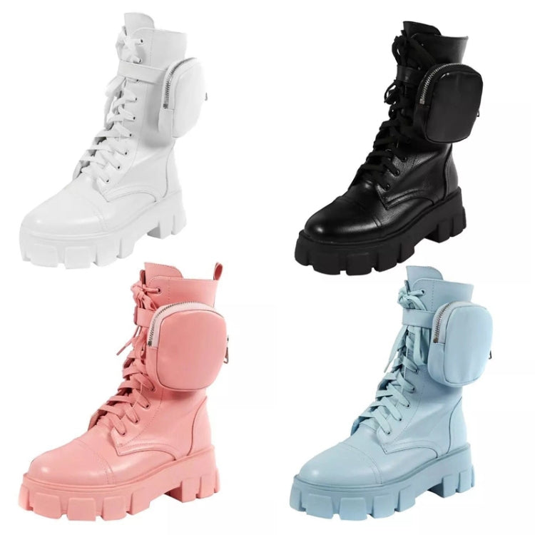 Autumn and Winter Retro Thick-soled Muffin Heel Martin Boots, Size: