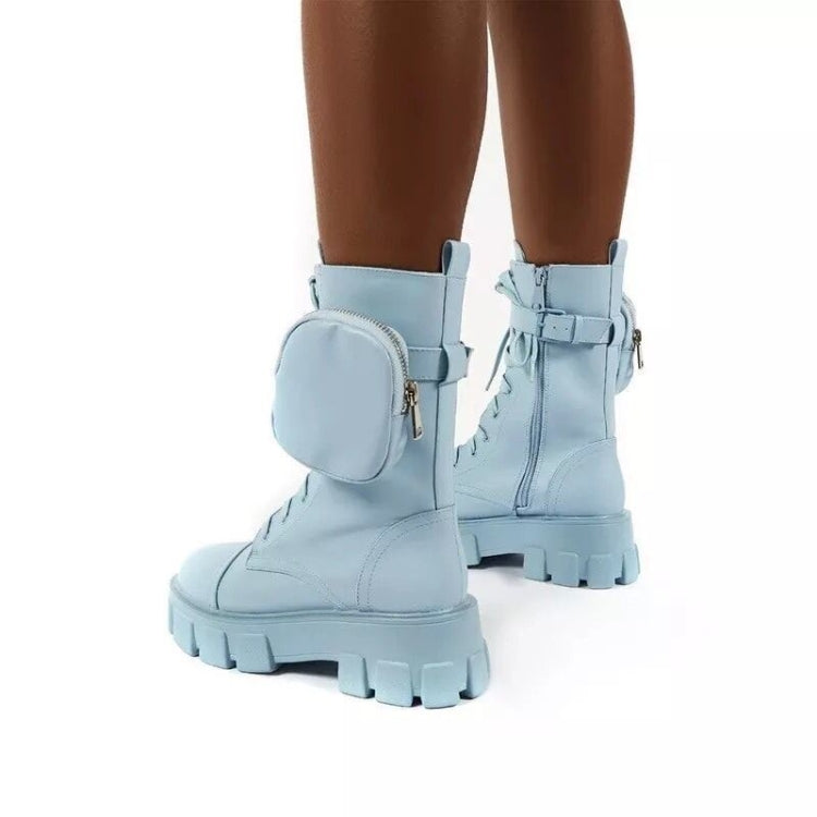Autumn and Winter Retro Thick-soled Muffin Heel Martin Boots, Size: