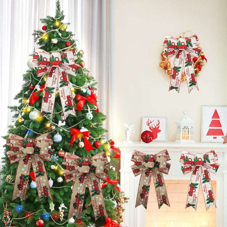 2 PCS ZX22045 23x35cm Christmas Tree Decoration Ribbon DIY Christmas Decorative Bows Ribbon