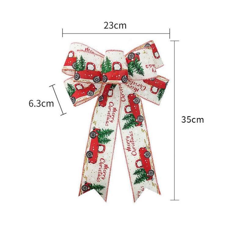 2 PCS ZX22045 23x35cm Christmas Tree Decoration Ribbon DIY Christmas Decorative Bows Ribbon