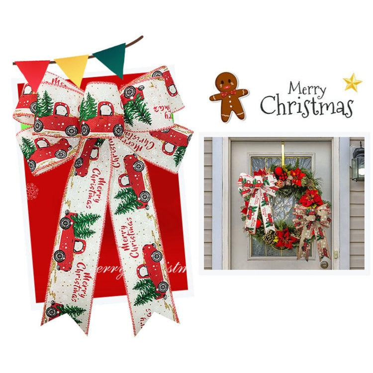 2 PCS ZX22045 23x35cm Christmas Tree Decoration Ribbon DIY Christmas Decorative Bows Ribbon