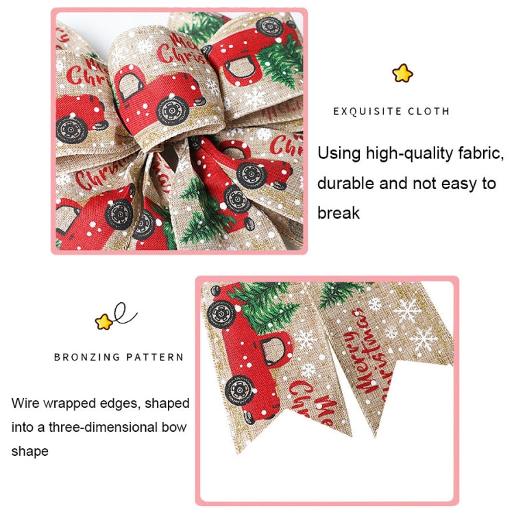2 PCS ZX22045 23x35cm Christmas Tree Decoration Ribbon DIY Christmas Decorative Bows Ribbon