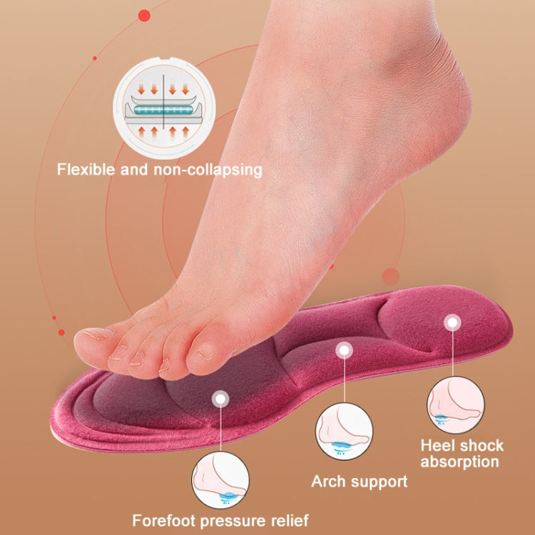 1 Pair Cuttable Warmth Padded Thick Insoles Antibacterial Anti-odor Insoles, Size: 35-39