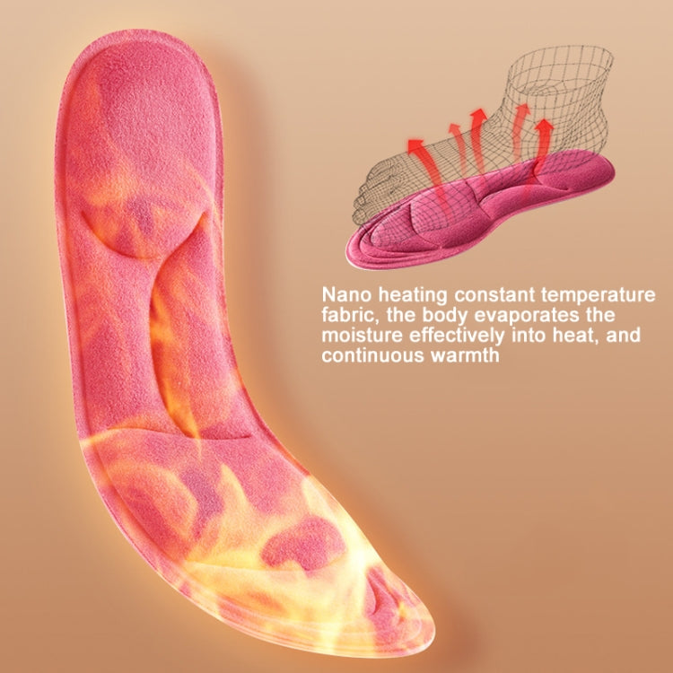 1 Pair Cuttable Warmth Padded Thick Insoles Antibacterial Anti-odor Insoles, Size: 40-46