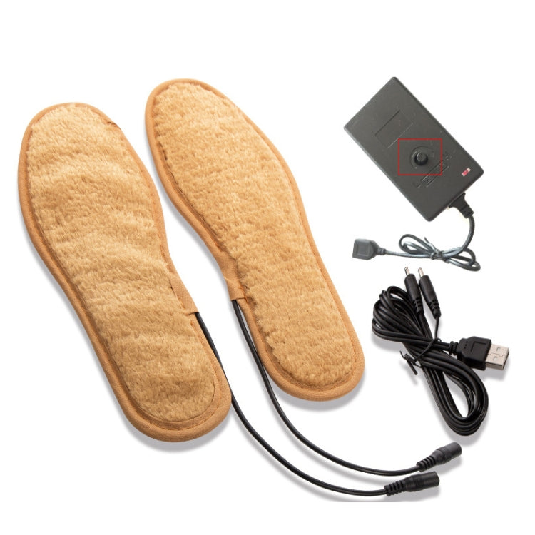 USB Heating Insoles Electric Heating Foot Warmer Insoles,Spec: With Thermostat