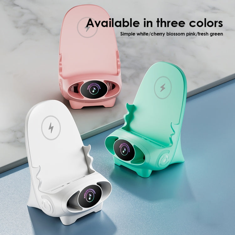 15W Chair Wireless Charger Aromatherapy Phone Stand,Spec: Magnetic Suction  Green