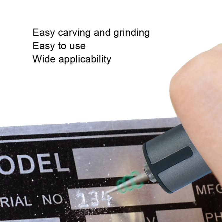 A288 Electric Grinding Machine Small Handheld Carving Pen, Style: White+Saw Blade+Grinding Head