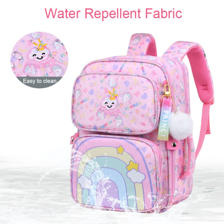 5177 Cute Unicorn Pattern Waterproof Breathable Student Schoolbag, Size: S (Pink)