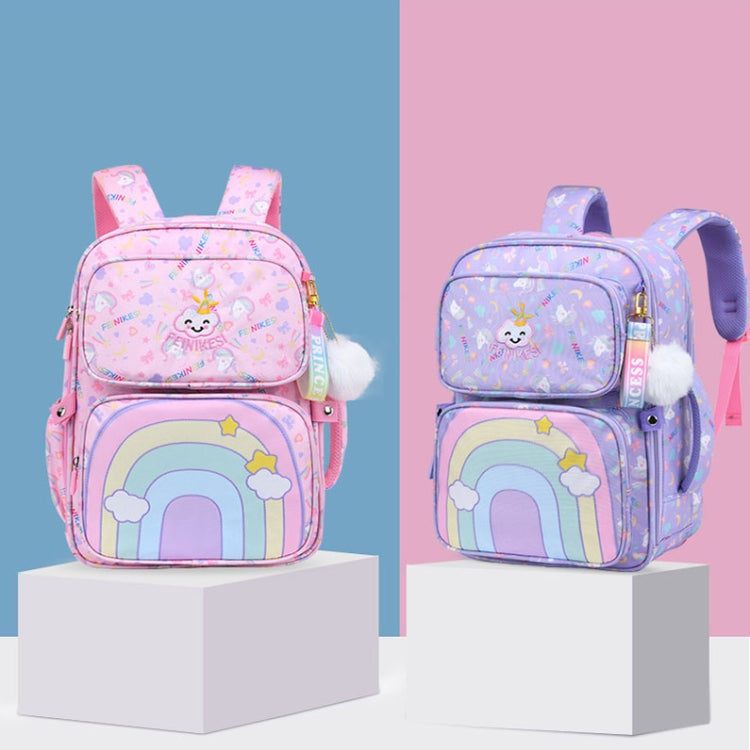 5177 Cute Unicorn Pattern Waterproof Breathable Student Schoolbag, Size: L (Pink)