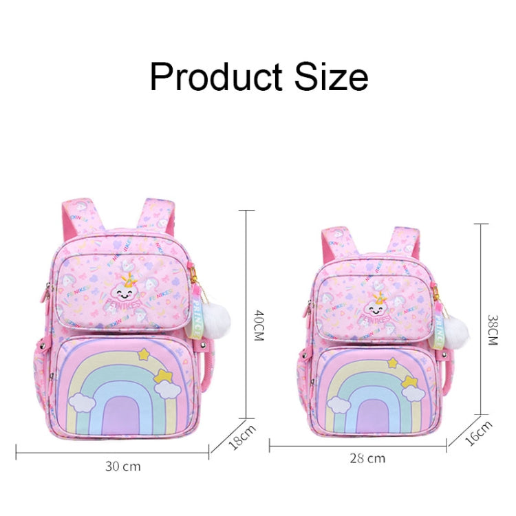 5177 Cute Unicorn Pattern Waterproof Breathable Student Schoolbag, Size: L (Pink)