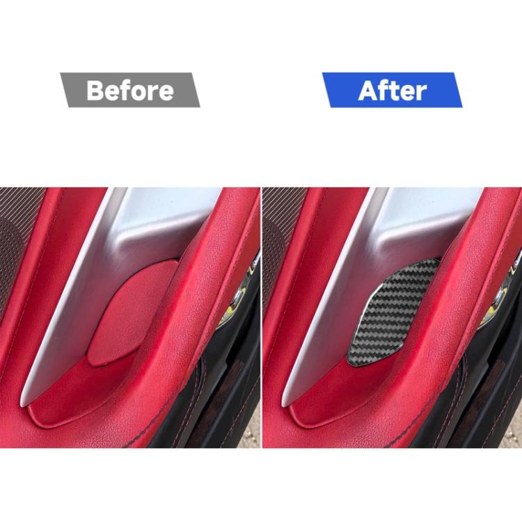 For Chevrolet Corvette C8 2pcs /Set Inner Door Bowl Sticker - Black