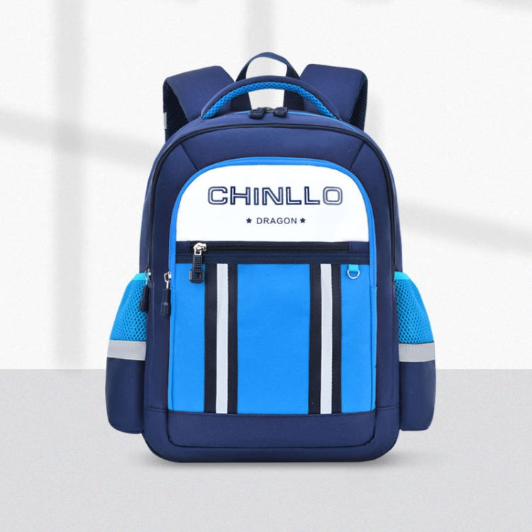 6690 Large-Capacity Multi-compartment Wear-resistant Student Schoolbag, Size: S (Blue)