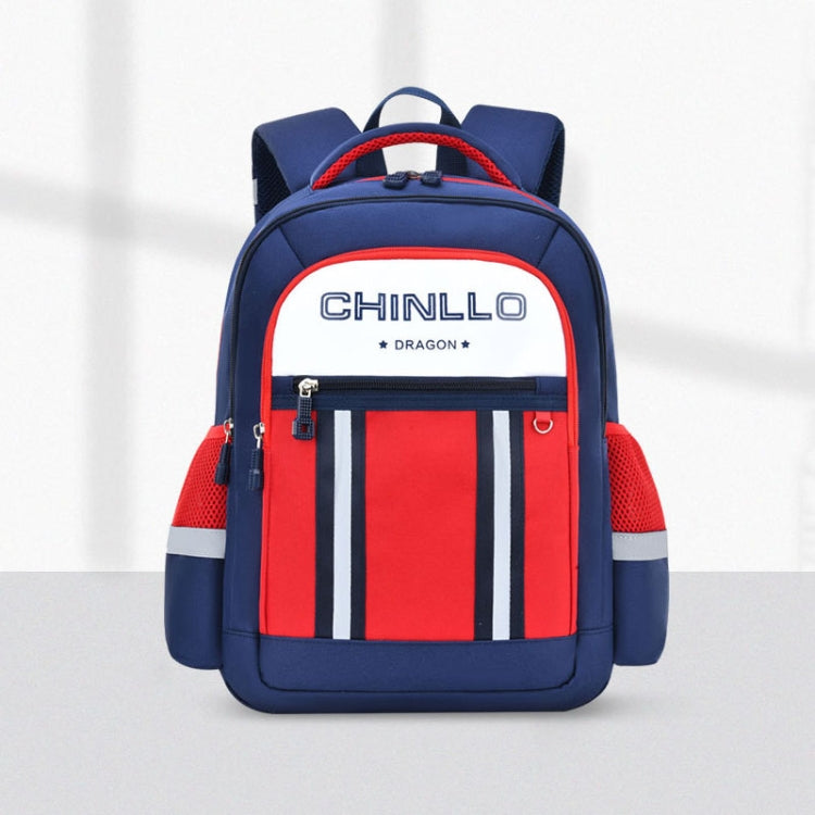 6690 Large-Capacity Multi-compartment Wear-resistant Student Schoolbag, Size: S (Red)