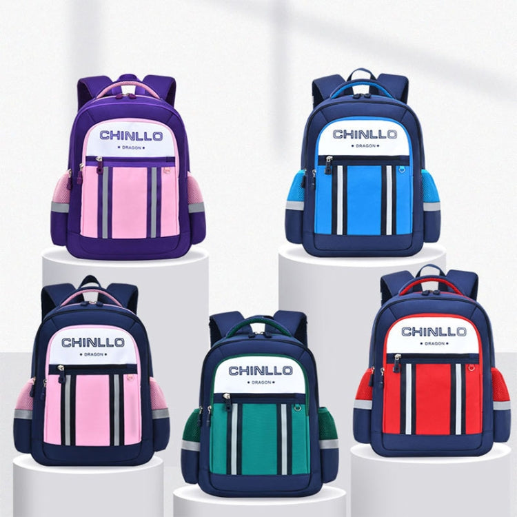 6690 Large-Capacity Multi-compartment Wear-resistant Student Schoolbag, Size: S (Blue Pink)