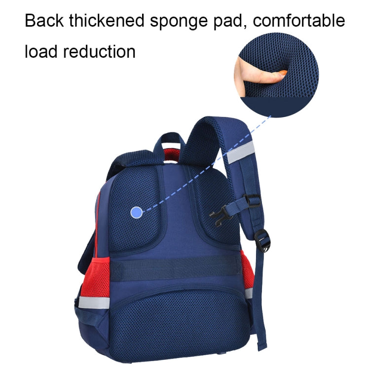 6690 Large-Capacity Multi-compartment Wear-resistant Student Schoolbag, Size: S (Blue Pink)