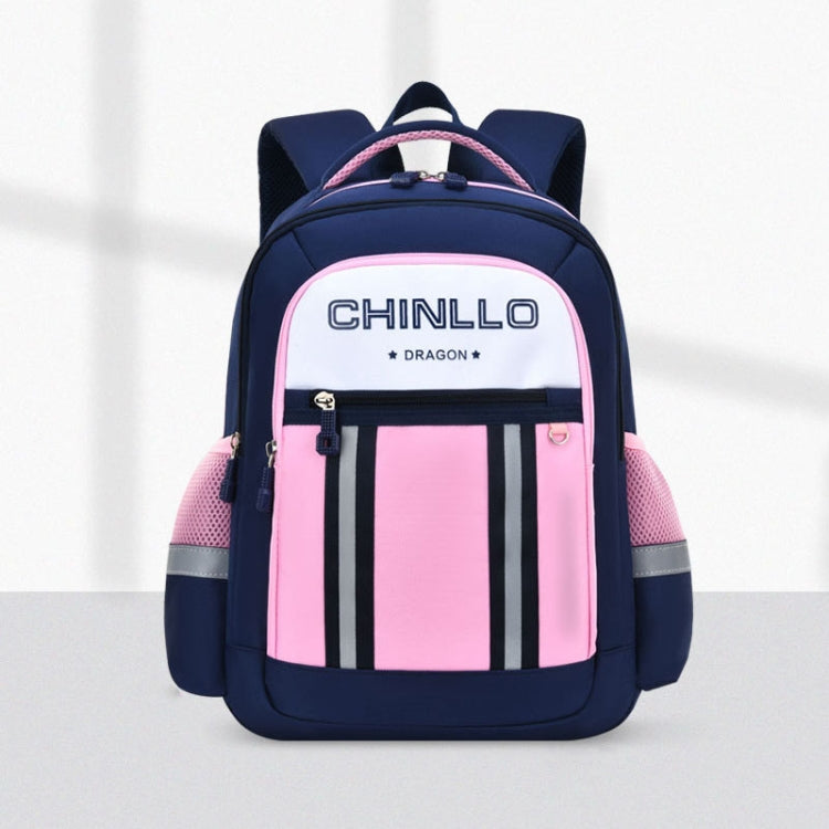 6690 Large-Capacity Multi-compartment Wear-resistant Student Schoolbag, Size: L (Blue Pink)