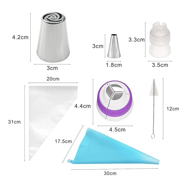 11PCS/Set Stainless Steel Laminating Nozzle Set Cake DIY Laminating Nozzle Set Baking Tools
