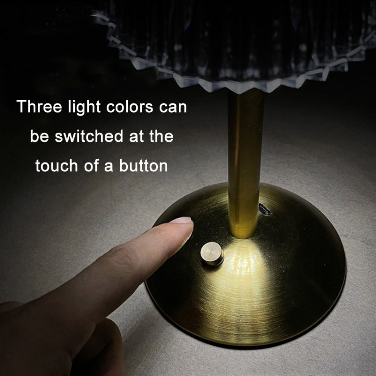 USB Rechargeable Retro Desktop LED Night Light(Metal Table Lamp)
