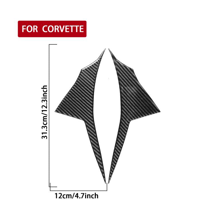 For Chevrolet Corvette C8 2pcs /Set Car Door Decorative Sticker - Black