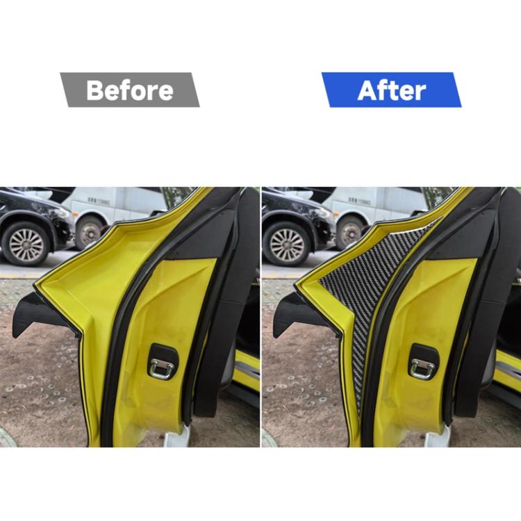 For Chevrolet Corvette C8 2pcs /Set Car Door Decorative Sticker - Black