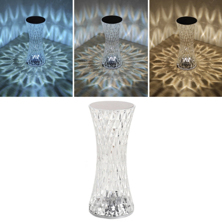 Crystal Small Barbarian Table Lamp Bedroom Bedside LED Ambient Light, Style: Touch Style