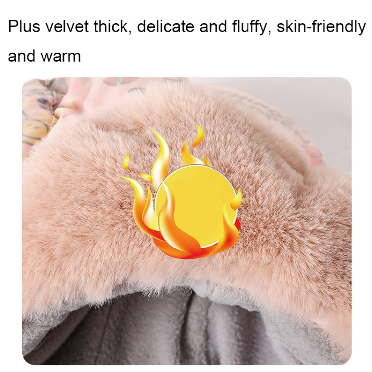 Cute Graffiti Cycling Winter Fleece Waterproof Warm Ear Protection Hat without Lens (Yellow)