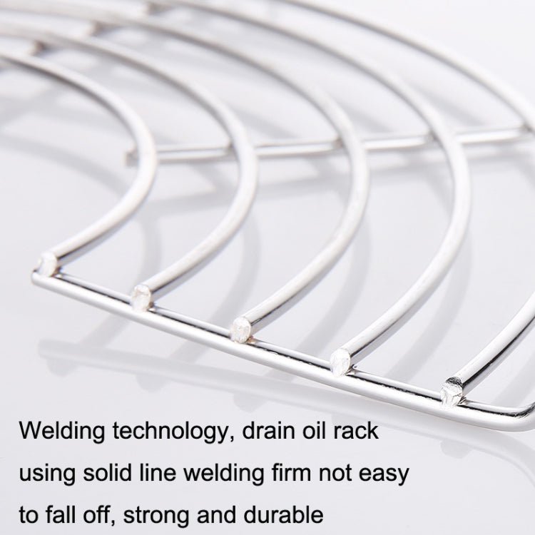 2PCS 304 Stainless Steel Semicircular Drain Rack , Size: 16cm