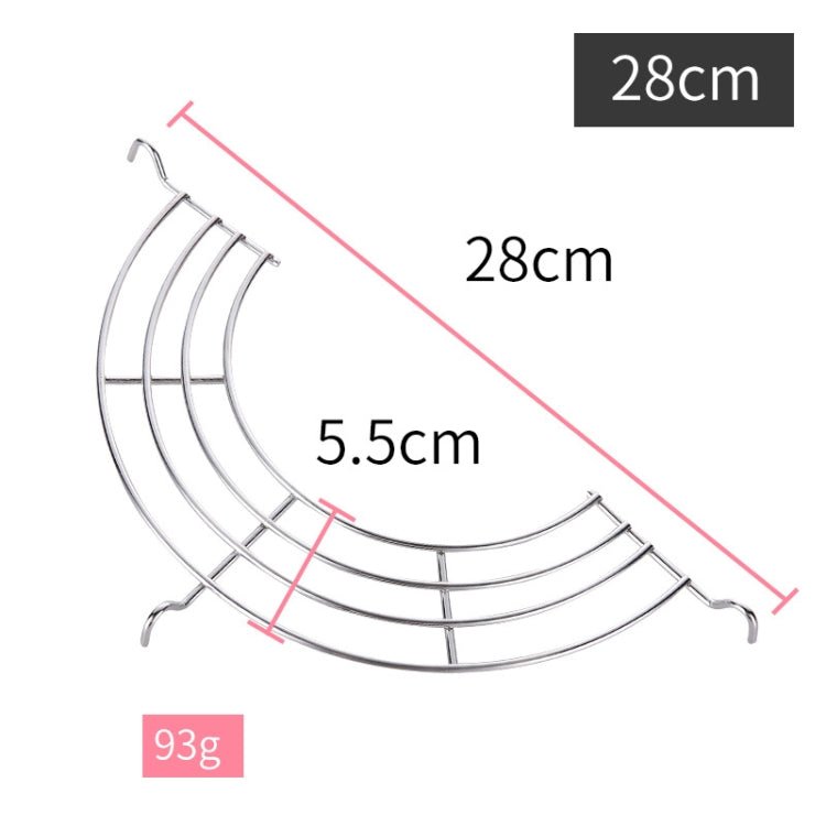 2PCS 304 Stainless Steel Semicircular Drain Rack , Size: 28cm