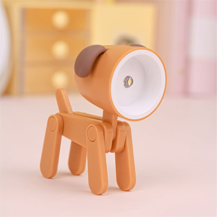 TL-23 LED Mini Foldable Cartoon Desk Lamp Pet Shape Decoration Table Lamp, Spec: Dog (Orangeï¼‰
