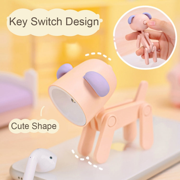 TL-23 LED Mini Foldable Cartoon Desk Lamp Pet Shape Decoration Table Lamp, Spec: Dinosaur (Dark Green)