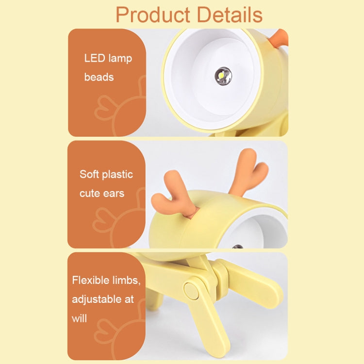 TL-23 LED Mini Foldable Cartoon Desk Lamp Pet Shape Decoration Table Lamp, Spec: Dinosaur (Dark Green)