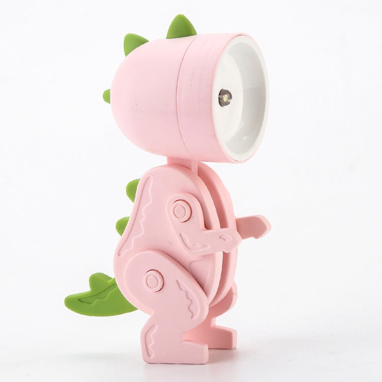 TL-23 LED Mini Foldable Cartoon Desk Lamp Pet Shape Decoration Table Lamp, Spec: Dinosaur (Pink)