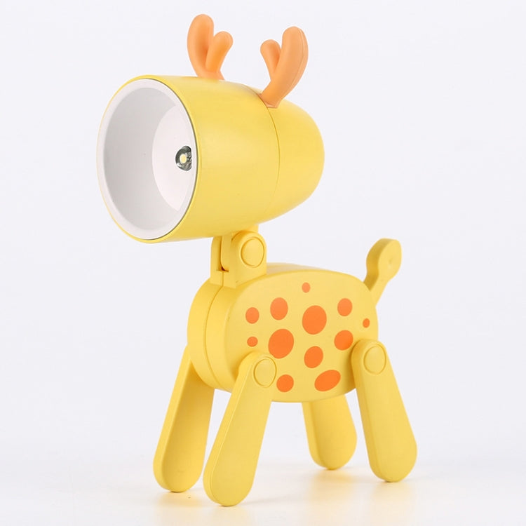 TL-23 LED Mini Foldable Cartoon Desk Lamp Pet Shape Decoration Table Lamp, Spec: Spotted Deer (Yellow)