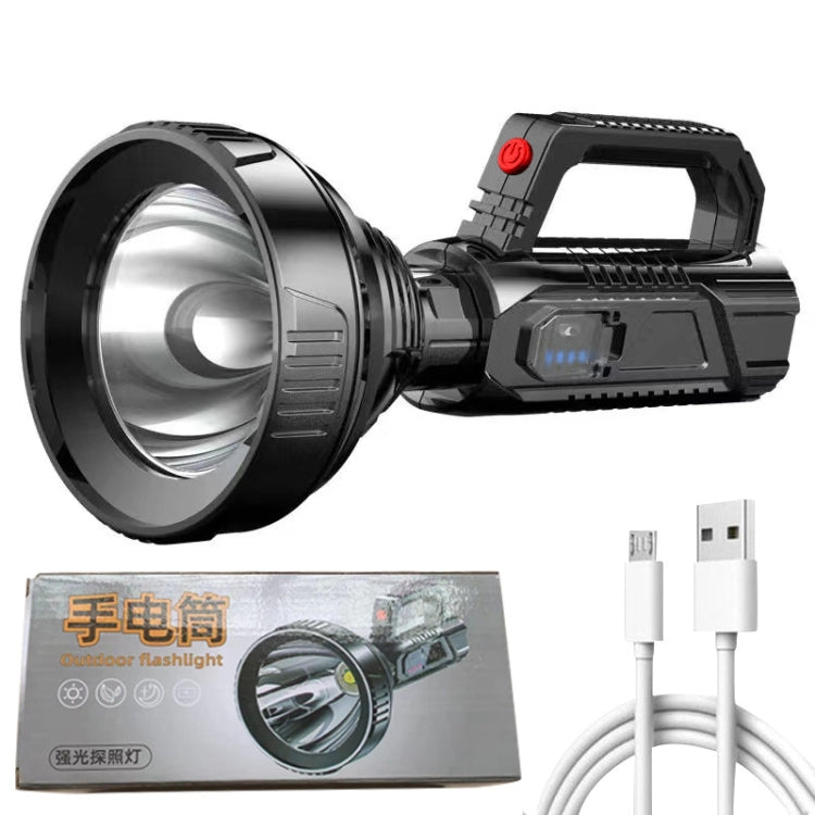 HK788 Strong Handheld Flashlight USB Rechargeable Outdoor Searchlight