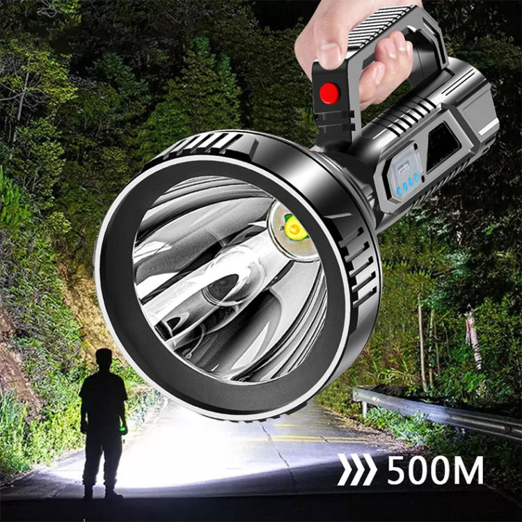 HK788 Strong Handheld Flashlight USB Rechargeable Outdoor Searchlight