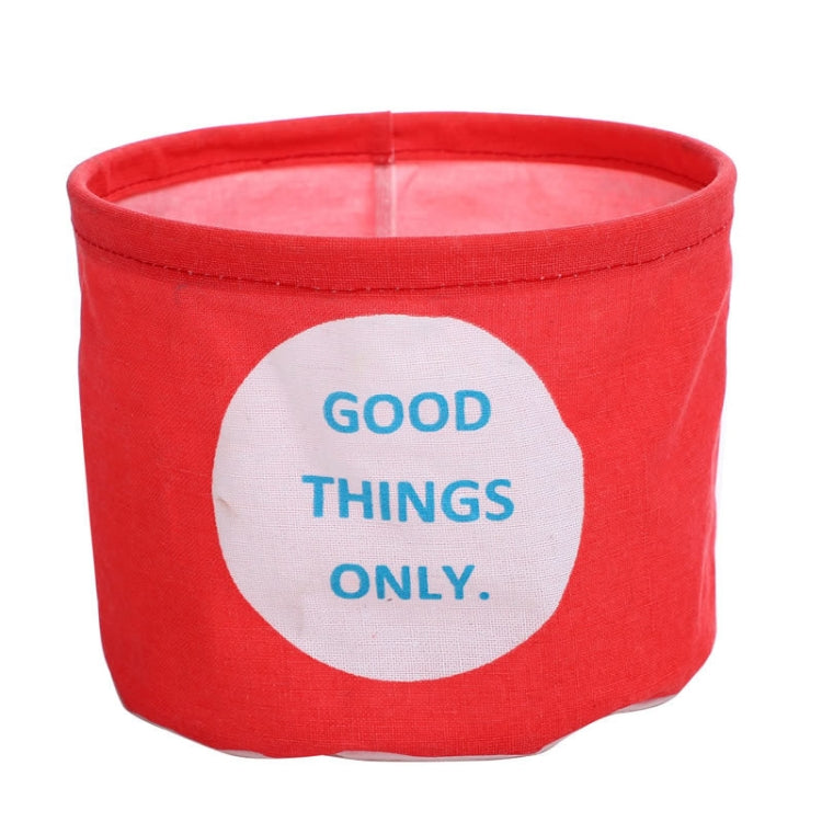 Fabric Storage Basket Desktop Organizer Basket, Style: Red KEEP