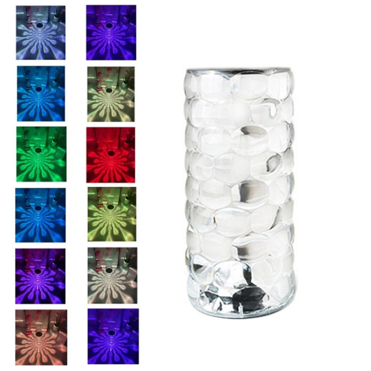 Water Drop Ambient Light Bedside LED Crystal Table Lamp, Model: RGB16 Colors Remote Control
