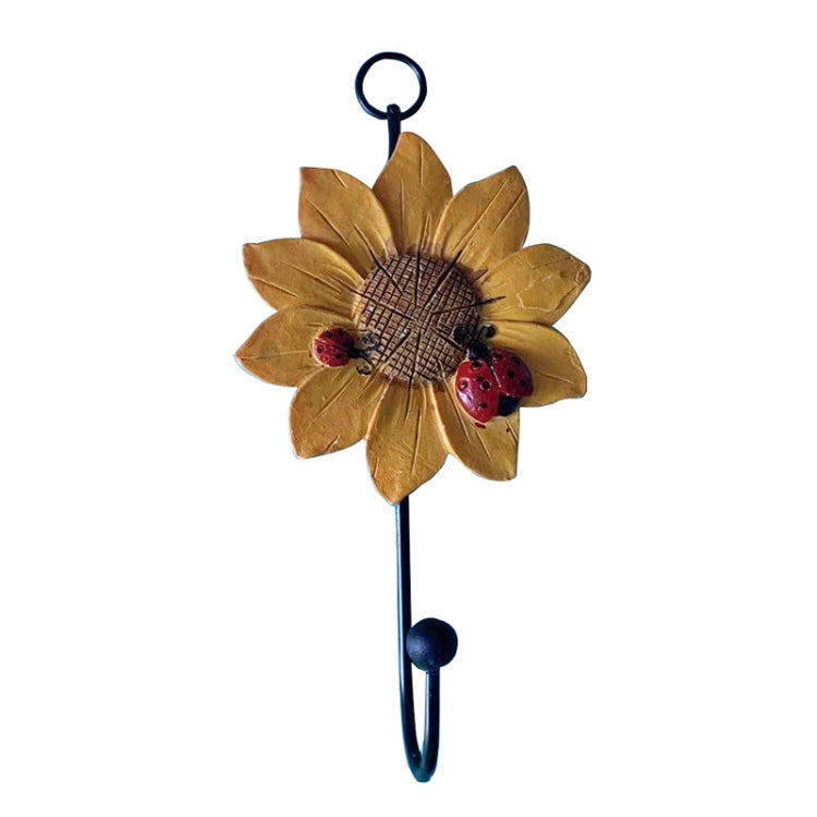 2 PCS Wall Coat Hooks Resin Flower Home Decor Hangings