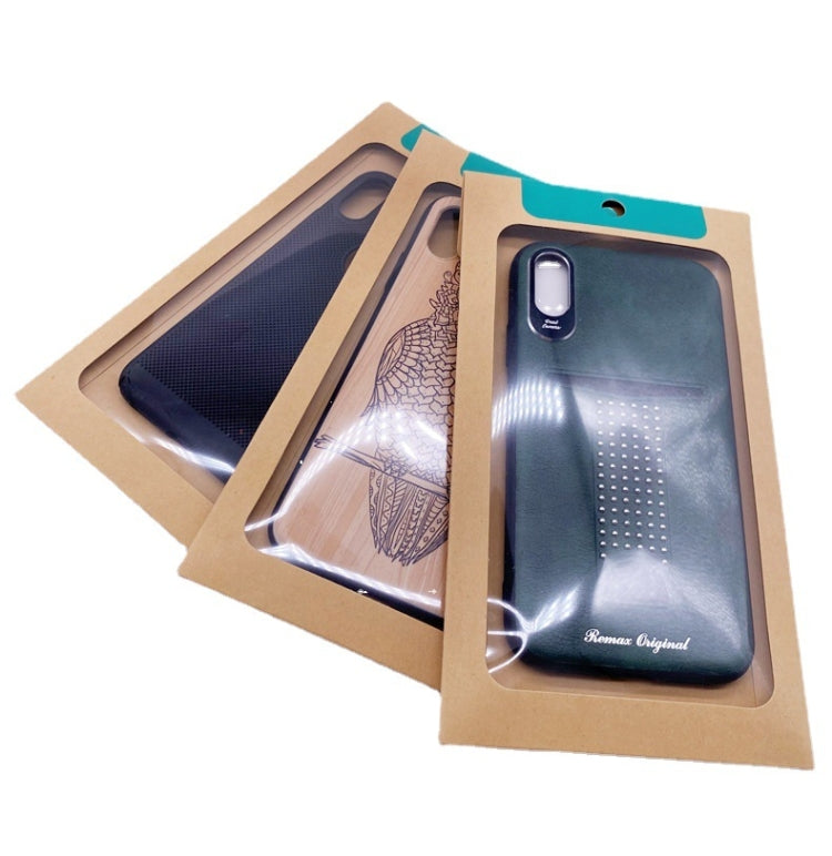50 PCS Phone Case Packaging Box Kraft Paper Phone Accessories Packaging Bags 204 x 114mm
