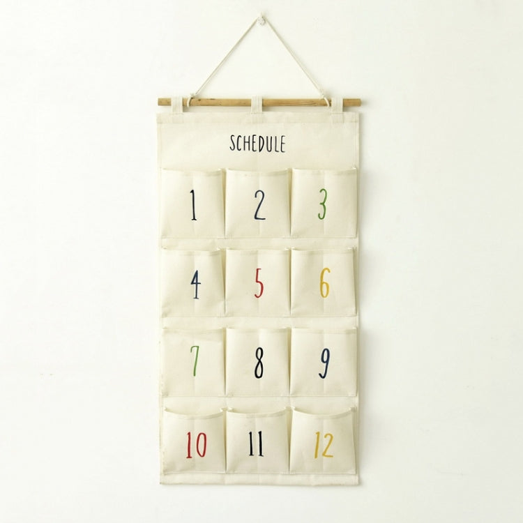 12 Compartments Fabric Hanging Bag Wall Storage Bag