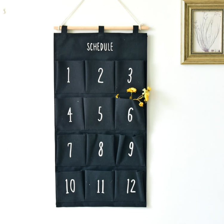 12 Compartments Fabric Hanging Bag Wall Storage Bag