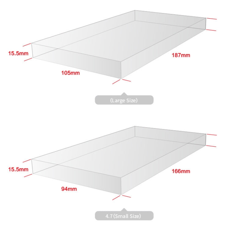 50 PCS  No Printing Full Transparent PVC Phone Case Packaging Box,Size: Small  4.7 Inch MINI