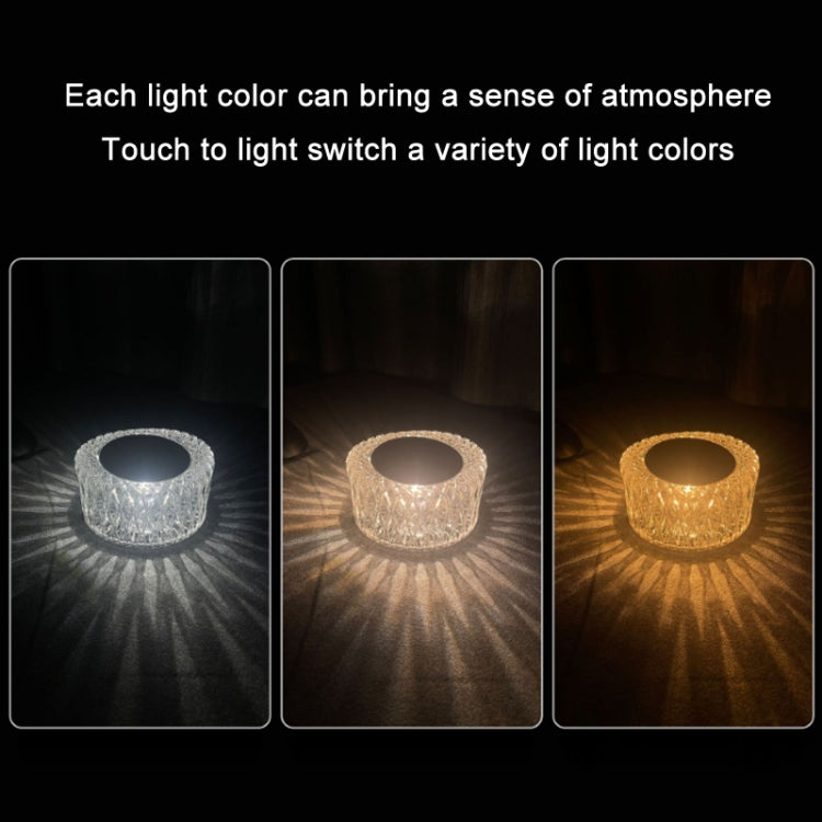 Bird Nest Crystal Table Lamp Bedroom Ambient Night Light, Model: 3 Colors