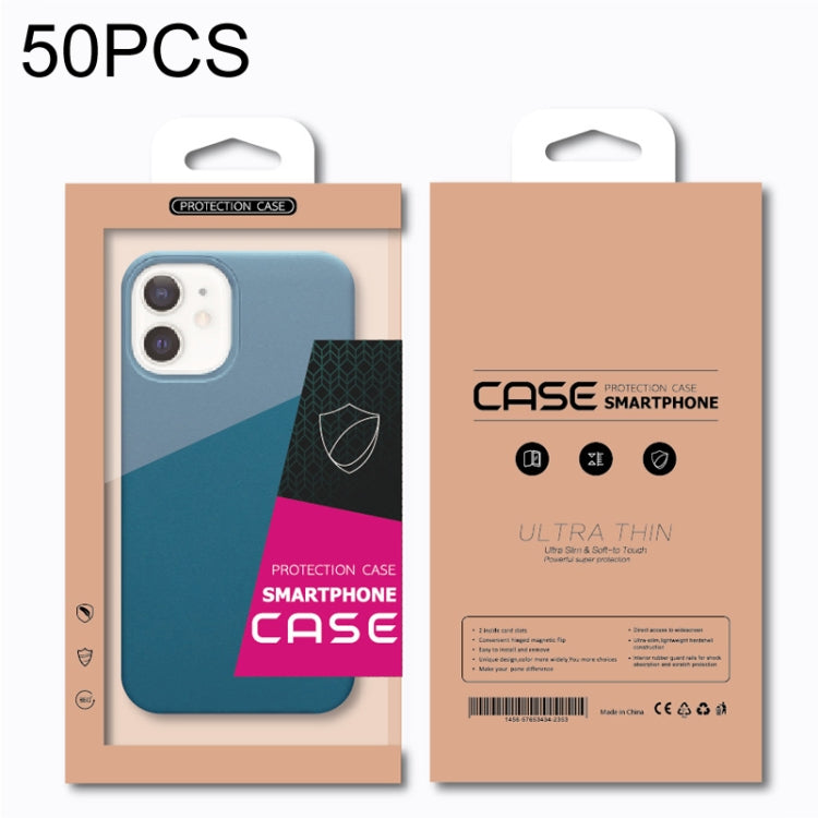50 PCS Kraft Paper Phone Case Packaging Box  L Inner Tray   6.1-6.7 Inch
