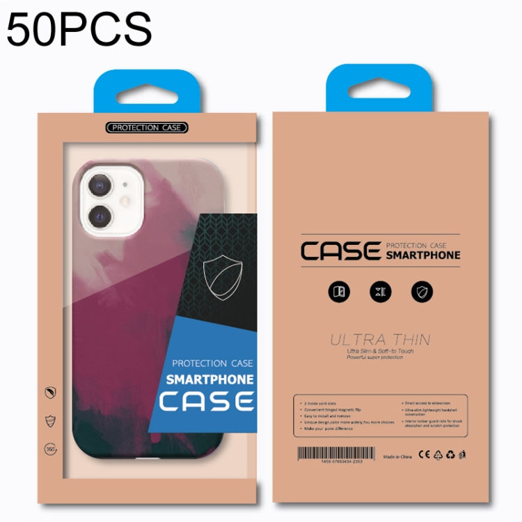 50 PCS Kraft Paper Phone Case Packaging Box  L Inner Tray   6.1-6.7 Inch