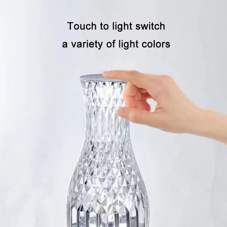 Petal Rose Light Crystal Ambient Touch Table Lamp, Model: 3 Colors