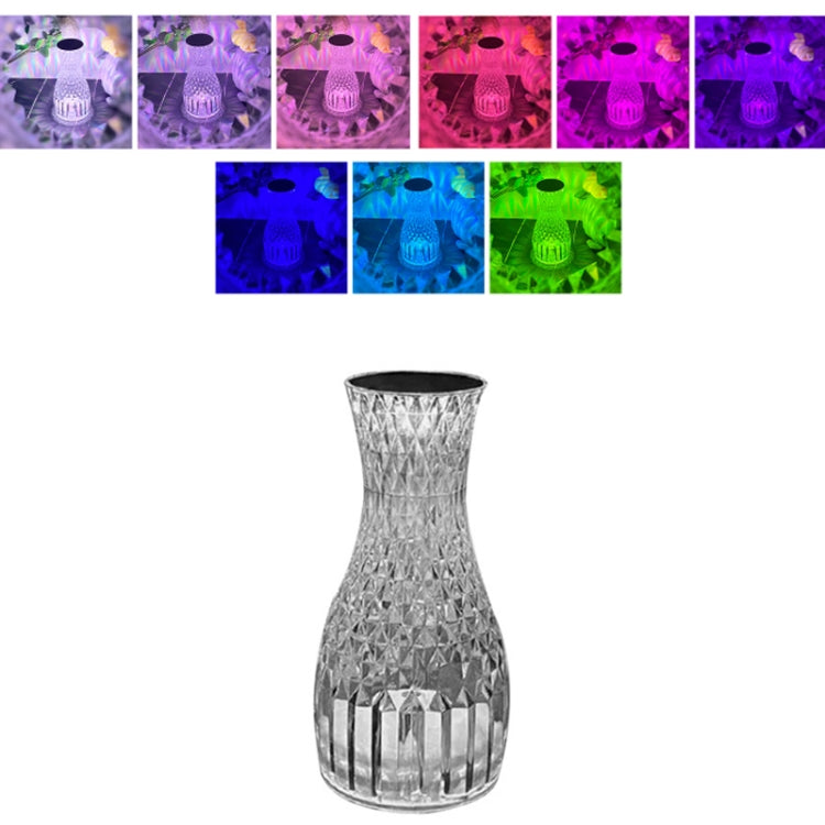 Petal Rose Light Crystal Ambient Touch Table Lamp, Model: RGB16 Colors Remote Control