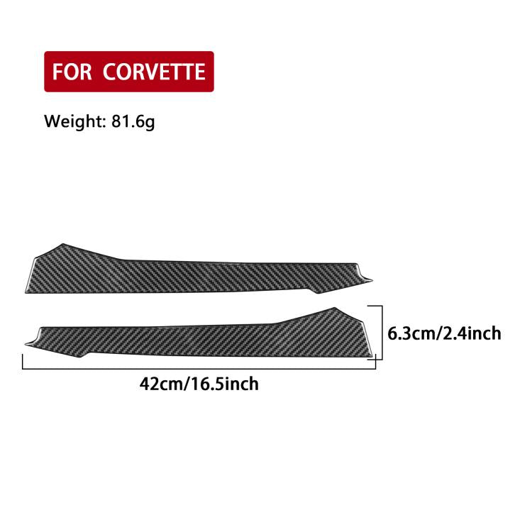 For Chevrolet Corvette C8 2pcs /Set Front Vent Sticker - Black