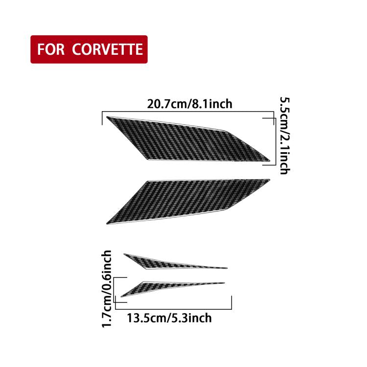 For Chevrolet Corvette C8 4pcs /Set Taillight Both Sides Decorative Stickers - Black